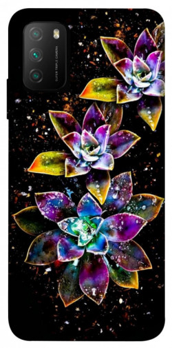 Чохол itsPrint Flowers on black для Xiaomi Poco M3