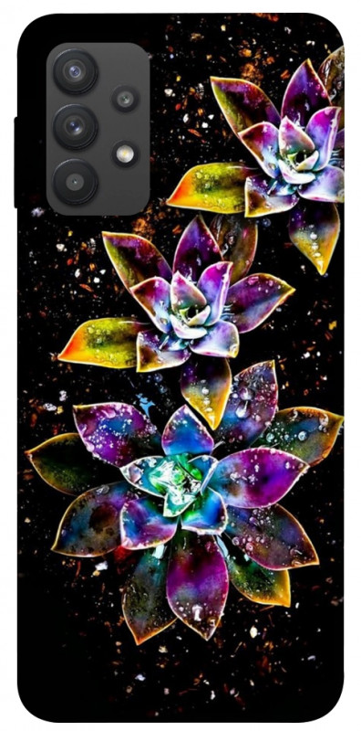 Чехол itsPrint Flowers on black для Samsung Galaxy A32 (A325F) 4G, цветы, купить оптом с доставкой