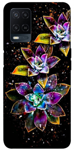 Чохол itsPrint Flowers on black для Oppo A54 4G