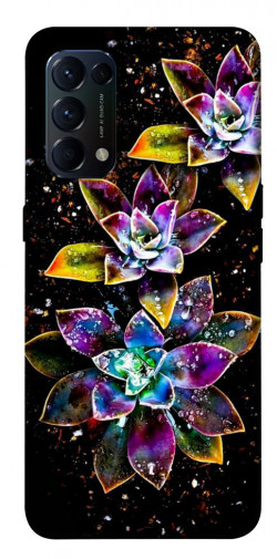 Чохол itsPrint Flowers on black для Oppo Reno 5 4G