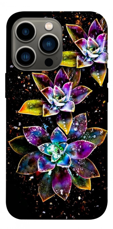 Чехол itsPrint Flowers on black для Apple iPhone 13 Pro (6.1"), цветы, купить оптом с доставкой