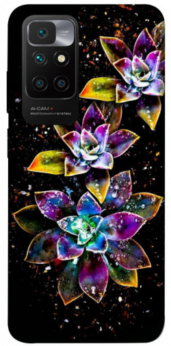 Чохол itsPrint Flowers on black для Xiaomi Redmi 10