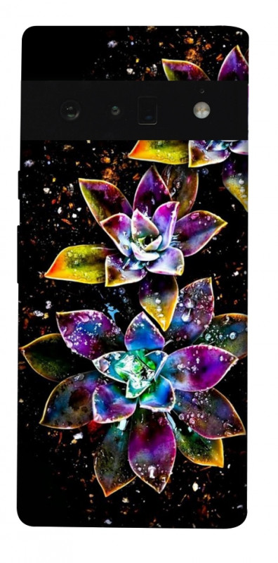 Чехол itsPrint Flowers on black для Google Pixel 6 Pro, цветы, купить оптом с доставкой