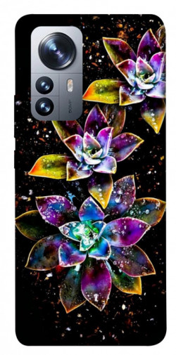 Чехол itsPrint Flowers on black для Xiaomi 12 / 12X