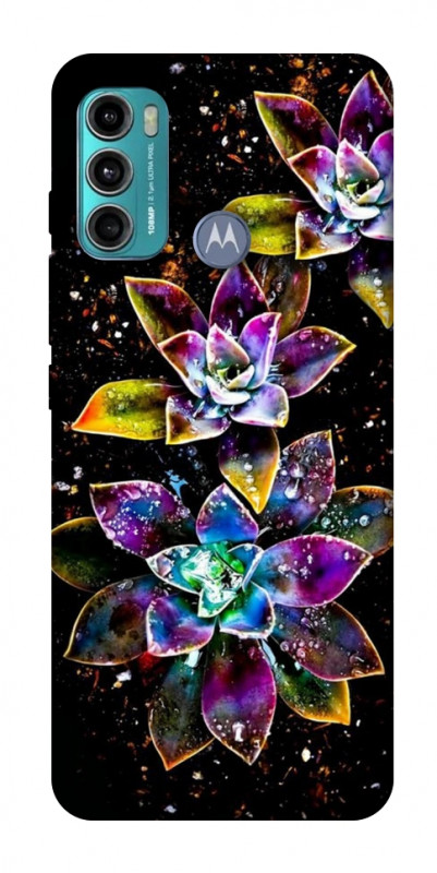 Чохол itsPrint Flowers on black для Motorola Moto G60, квіти, купити оптом з доставкою