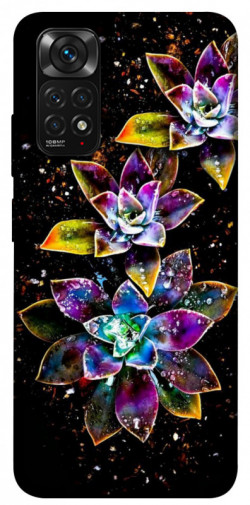 Чохол itsPrint Flowers on black для Xiaomi Redmi Note 11 (Global) / Note 11S