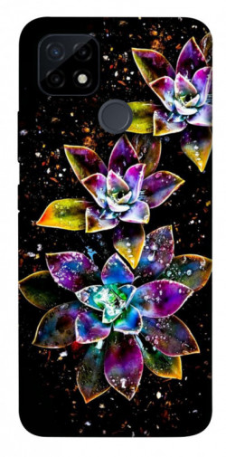 Чехол itsPrint Flowers on black для Realme C12