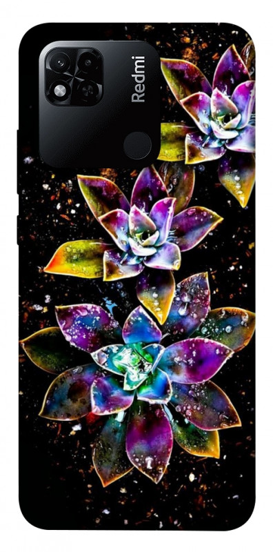 Чехол itsPrint Flowers on black для Xiaomi Redmi 10A, цветы, купить оптом с доставкой