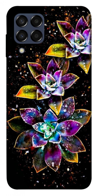 Чехол itsPrint Flowers on black для Samsung Galaxy M33 5G, цветы, купить оптом с доставкой