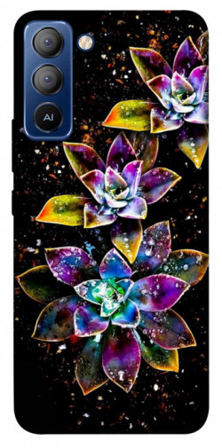 Чохол itsPrint Flowers on black для TECNO Pop 5 LTE