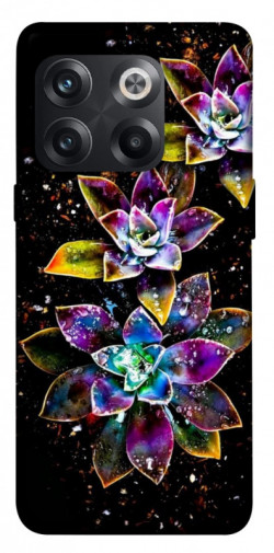 Чехол itsPrint Flowers on black для OnePlus 10T