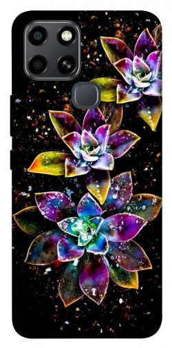 Чехол itsPrint Flowers on black для Infinix Smart 6