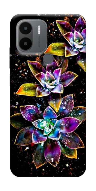 Чехол itsPrint Flowers on black для Xiaomi Redmi A1+ / A2+, цветы, купить оптом с доставкой