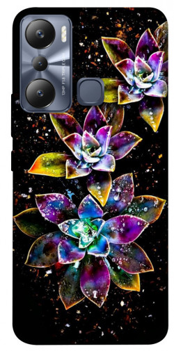 Чехол itsPrint Flowers on black для Infinix Hot 20i