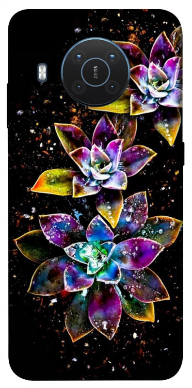 Чехол itsPrint Flowers on black для Nokia X10 / X20, цветы, купить оптом с доставкой