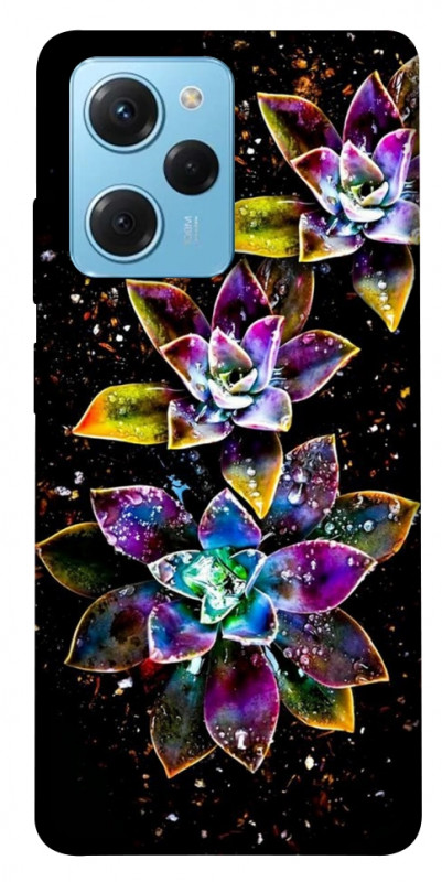 Чехол itsPrint Flowers on black для Xiaomi Poco X5 Pro 5G, цветы, купить оптом с доставкой