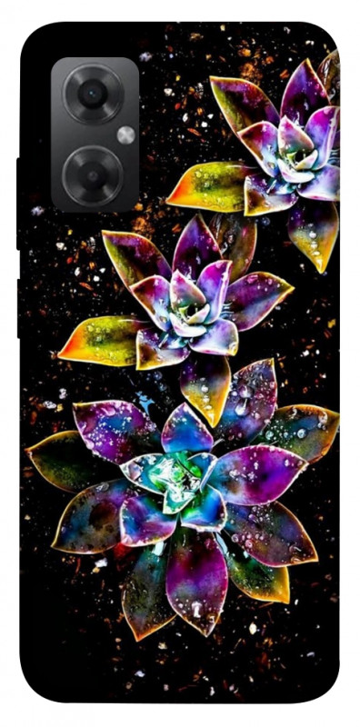 Чехол itsPrint Flowers on black для Xiaomi Redmi Note 11R, цветы, купить оптом с доставкой