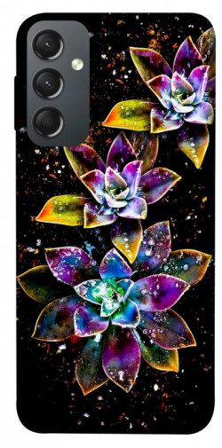 Чехол itsPrint Flowers on black для Samsung Galaxy A24 4G