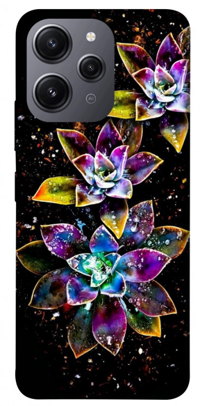 Чехол itsPrint Flowers on black для Xiaomi Redmi 12, цветы, купить оптом с доставкой