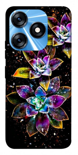 Чохол itsPrint Flowers on black для TECNO Spark 10 Pro