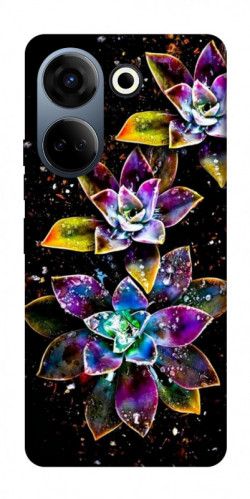 Чехол itsPrint Flowers on black для TECNO Camon 20 Pro (CK7n)