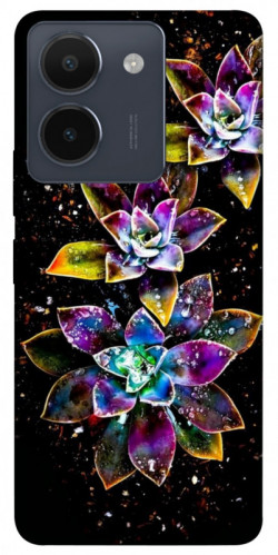 Чехол itsPrint Flowers on black для Vivo Y36