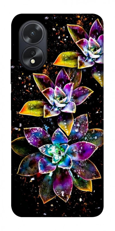 Чехол itsPrint Flowers on black для Oppo A38, цветы, купить оптом с доставкой