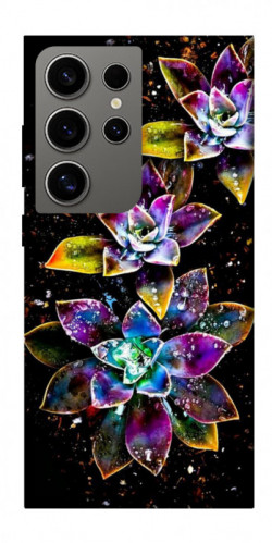 Чехол itsPrint Flowers on black для Samsung Galaxy S24 Ultra