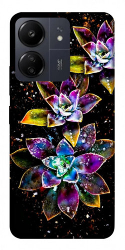 Чехол itsPrint Flowers on black для Xiaomi Redmi 13C