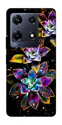 Чехол itsPrint Flowers on black для Infinix Note 30 Pro