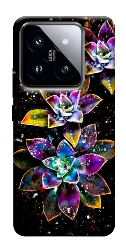 Чохол itsPrint Flowers on black для Xiaomi 14 Pro, квіти, купити оптом з доставкою