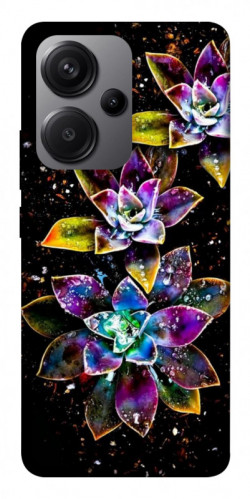 Чехол itsPrint Flowers on black для Xiaomi Redmi Note 13 Pro+