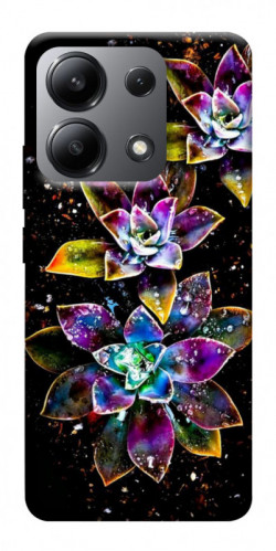 Чохол itsPrint Flowers on black для Xiaomi Redmi Note 13 4G