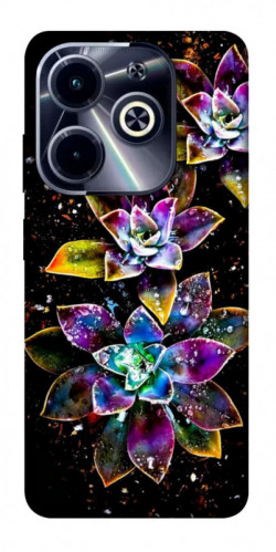 Чехол itsPrint Flowers on black для Infinix Hot 40i