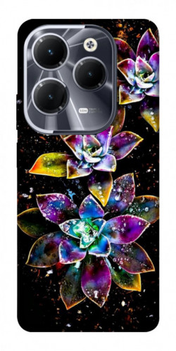 Чехол itsPrint Flowers on black для Infinix Hot 40