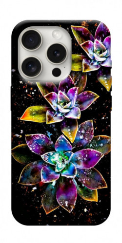 Чохол itsPrint Flowers on black для Apple iPhone 16 Pro (6.3")