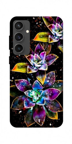 Чехол itsPrint Flowers on black для Samsung Galaxy S24 FE