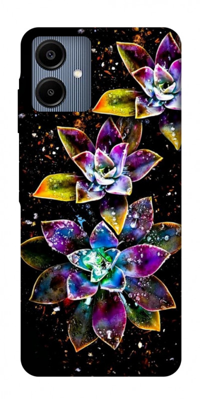 Чехол itsPrint Flowers on black для Samsung Galaxy A06, цветы, купить оптом с доставкой