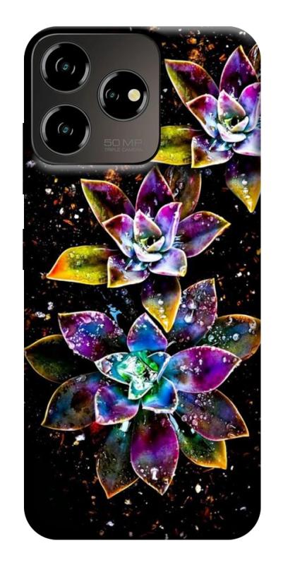 Чехол itsPrint Flowers on black для ZTE Blade V50 Desing 4G, цветы, купить оптом с доставкой