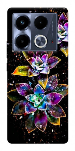 Чехол itsPrint Flowers on black для Infinix Note 40 4G