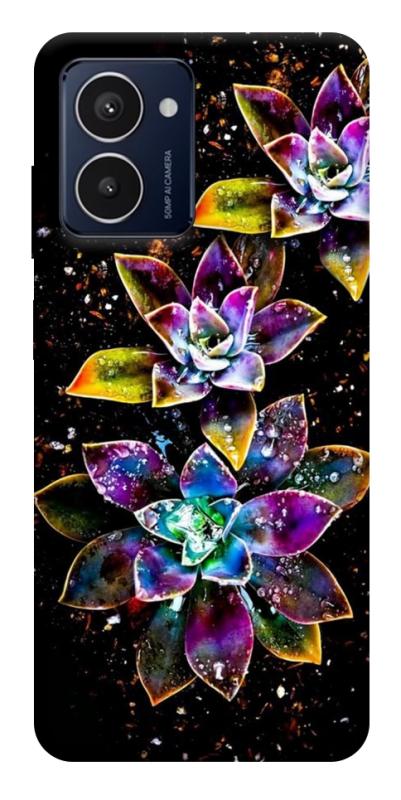 Чехол itsPrint Flowers on black для HMD Pulse Pro, цветы, купить оптом с доставкой