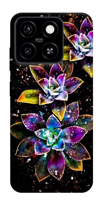 Чехол itsPrint Flowers on black для ZTE Blade A55 4G, цветы, купить оптом с доставкой