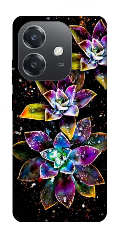 Чехол itsPrint Flowers on black для Oppo A3 4G, цветы, купить оптом с доставкой