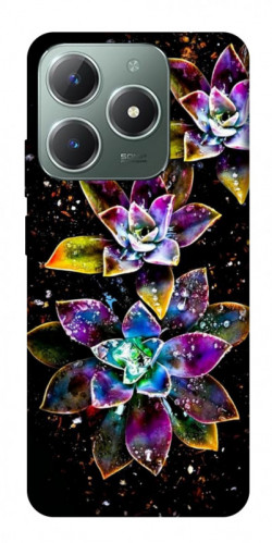 Чехол itsPrint Flowers on black для Realme C61 4G