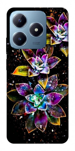 Чохол itsPrint Flowers on black для Realme C63 4G