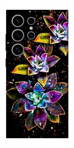 Чехол itsPrint Flowers on black для Samsung Galaxy S25 Ultra