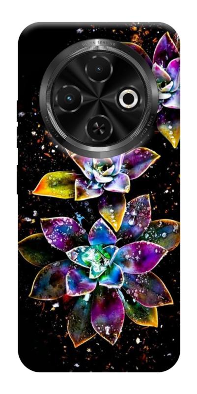 Чохол itsPrint Flowers on black для TECNO Spark 30C, квіти, купити оптом з доставкою