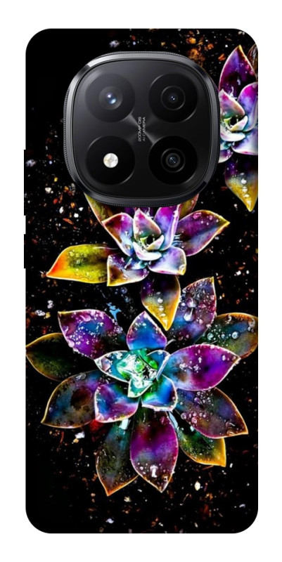 Чехол itsPrint Flowers on black для Xiaomi Redmi Note 14 Pro+ 5G, цветы, купить оптом с доставкой