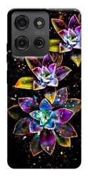 Чехол itsPrint Flowers on black для Motorola Moto G75 5G