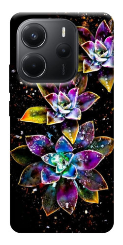 Чехол itsPrint Flowers on black для Xiaomi Redmi Note 14 4G (Int. version)